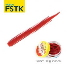 FSTK Weicher Regenwurm-Angelköder, 85 mm, 1,0 g, weicher Wurm-Jig, Fisch-Wobbler, Angelköder, künstliche weiche Köder mit aktrativem Duft