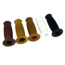 Paar 1" 25mm Vintage Griffe Motorrad Universal Gummi Lenkergriffe Handgriff Bar End für Cafe Racer Bobber Custom