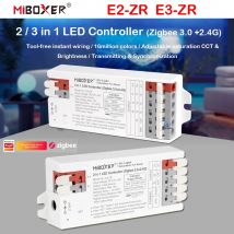 Miboxer E2-ZR E3-ZR 2 Controller LED 3 in 1 Zigbee 3.0+2.4G Colore singolo/Doppio bianco/RGB/RGBW/RGB+CCT Lampada a striscia LED Dimmer