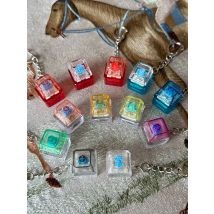 Creative Keycap Keychain Decompression Keycap Pendant Mechanical Keyboard Keyswitch Keychain Novelty Backpack Decoration Gifts