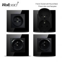 Francuskie gniazdo zasilania UE 2 USB typu C Luksusowe szkło kryształowe Polska Belgia Europejskie gniazdka elektryczne Wallpad do skrzynki UE