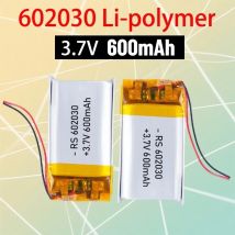3,7 V 600 mAh 602030 Lithium-Batterie 502030 052030 Lithium-Polymer-Batterien für drahtlose Bluetooth-Headset-Spielzeug-Smartwatch
