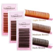 Cocoa Chocolate Brown Eyelashes Individual Classic Cashmere Handmade Dark Brown Volume Lashes Extensions Brown Color Flase Lash