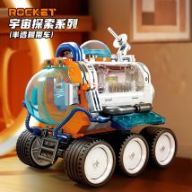 Space Series Building Blocks Set Rocket and Manned Base Vehicle with Astronaut Figures Kids Assembly Toy Christmas Gift