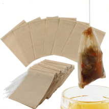 100/200/300 Stück Einweg-Teebeutel, biologisch abbaubare Papier-Tee-Filterbeutel mit Schnur, leere Kordelzugbeutel für Gewürze, Kaffee, Fußba