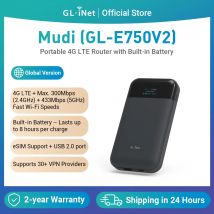 GL.iNet MUDI V2 (GL-E750V2) 750Mbps 1TB Max MicroSD con Router OpenWrt 4G LTE