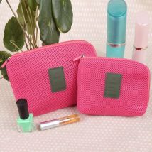 Large Capacity Travel USB Data Cable Headset Earphone Organizer Storage Bag Women Casual Solid Color Fashion Zipper Cosmetic Bag