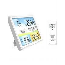 PT20 Multifunction wireless Weather Station Colorful LCD Alarm Clock Indoor Weather Forecast Barometer Thermometer Hygrometer