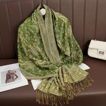 Luxus Marke Herbst Kaschmir Pashmina Schal Dame Wrap Warme Winter Schals Design Druck Weiblich Foulard Baumwolle Stolen Schal 2023