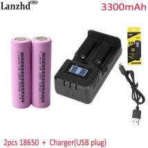 caricabatteria e caricabatteria 18650 da 3300 mAh Per batteria da 3,7 V 18650 21700 16340 26650 14500 batterie AA agli ioni di litio