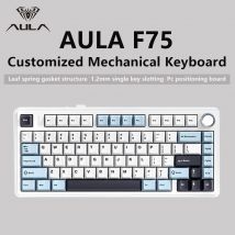 AULA F75 2.4G Wireless/Bluetooth/Tastiera meccanica da gioco cablata RGB Layout personalizzato al 75% Struttura della guarnizione del profilo OEM