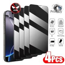 4 Stücke Privatsphäre Gehärtetes Glas Für iPhone 16 14 13 Pro Max 12 11 Pro Verhindern Bruch Displayschutzfolie Für iPhone 15 ProMax Glas