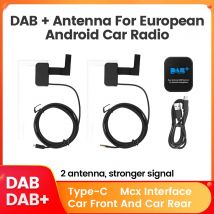 Doppelantenne DAB+ Adapter Typ-C MCX Antennenschnittstelle mit Bildschirm für europäische Digitalübertragung Universelles Android-Autoradio