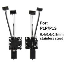 LabX1/ P1P/P1S Hardened Nozzle 0.4/0.6/0.8mm Metal Full Hotend With Cooling Fan For X1/X1C/P1/P1S 3D Printer Parts