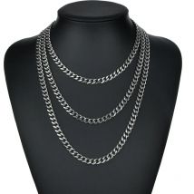 3,5-7 MM Breite Edelstahl Halsketten Für Männer Punk Cuban Link Kette Choker Frauen Hip Hop Fashion Party schmuck Zubehör
