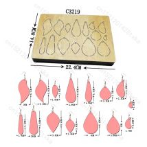 Fustelle per orecchini in legno per macchine fustellatrici comuni sul mercato, nuovo Scrapbooking, C3219
