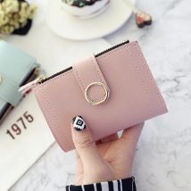 Neue Kurze Frauen Geldbörsen Mode Einfache Nette Kleine Weibliche Brieftaschen PU Leder Karte Halter frauen Geldbörse