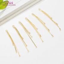 4PCS 53MM 14K Gold Farbe Überzog Messing Kette Quaste Charme Jewerly Machen Diy Schmuck Erkenntnisse Zubehör