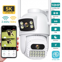5K 10MP WIFI PTZ Kamera Dual Objektiv 5G WIFI IP Kamera Ai Menschlichen Erkennung Auto Tracking Outdoor hause Überwachung O-Kam Pro APP