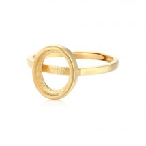 Ringrohling für 4x6mm/5x7mm/6x8mm/8x10mm/10x12mm/12x16mm/13x18mm/14X19mm ovale Cabochons 925 Silber verstellbare Ringkomponente