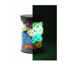 Wholesales 7pc/lot Glowing in the dark Dice Set D4,6,8,10,10%,12,20 for Board Game