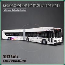 Stadt Auto Moc Neue Flyer XD60 Gelenk Bus Bausteine Transport Lkw Technologie Ziegel Motoren Maschine Sammlung Spielzeug Geschenk