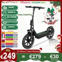 JUICEASE ESBS/ESBSPRO 500W Scooter elettrico 54.6 v10.4ah/22.5Ah batteria di grande capacità 45/100KM a lungo raggio 35 km/h 14 pollici EScooter