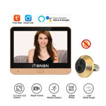 Smart Life Wireless 2.4G Wifi Porta Peepholes Telecamera per interni Audio video unidirezionale con telecamera per la sicurezza dell'appartamento