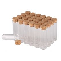 24 pz/lotto 5ml 7ml 10ml 14ml 18ml 20ml 25ml 30ml Provetta di Vetro con Tappo di Sughero Bottiglie di Messaggio Vasetti Fiale Regalo Arte Artigianato FAI DA TE