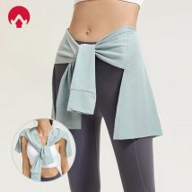 Gym Skirt Wrap Covering Buttocks Workout Fitness Wear Dance Ballet Skirts for Women Sport Yoga Dress Short Thigh Cover Skirt