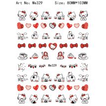 1PCS Cartoon Hello Kitty Nail Stickers Sanrio Animation Nail Art Decoration Kuromi Melody Cute 3D Stickers Nail Art Accessories