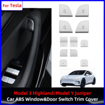 For Tesla Model Y Juniper Model 3 Highland 2025 2026 Door Lock Window Switch Open Door Button Cover Protector Car Accessories