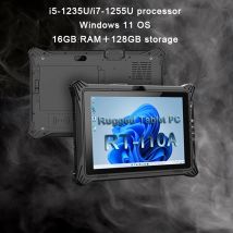 Robustes Windows 11-Tablet, Intel CPU i5-1235U/i7-1255U, 16 G + 126 G, WLAN, Bluetooth, GSM/4G SSD, wasserdichter industrieller Tablet-PC