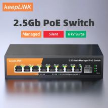 KeepLink 9-Port Multi-Gigabit Managed Switch with 8-2.5Gbps PoE and 1-10Gb SFP+ Uplink