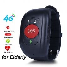 2025 Anziani 4G SOS GPS Orologio GPS Tracking Bracciale Bracciale Allarme di emergenza GPS Tracciamento Frequenza cardiaca Monitor della pressione arteriosa