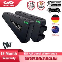 Wodoodporna bateria do roweru elektrycznego 21700, trójkątna, 52V 48V 20Ah 24Ah 28Ah do rowerów elektrycznych 2000W 1500W 1000W 750W 500W 350W 250W