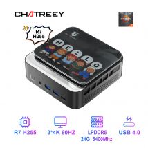 Chatreey AN3P Mini PC R7 H 255/14450H 680M Gaming Desktop Computer with WiFi 6/Bluetooth 5.2/HDMI/DP