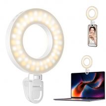 1pc kleines aufsteck bares Rin glicht tragbares LED-Handy licht mit 3 Beleuchtungs modus für Video, Fotografie, Selfies, Vlog, Make-up