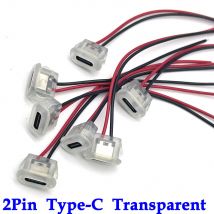 1-10Pcs USB-C transparent Stecker Typ-C Direkte kompression weibliche basis Wasserdichte USB Buchse Hohe Strom schnelle Lade jack