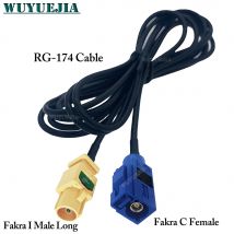 1 Stück RG-174 Kabel Blau Fakra C Stecker oder Buchse auf Beige Fakra I Buchse Stecker 50 Ohm RF Koaxialkabel 10 CM-10 Meter