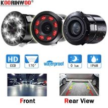 Koorinwoo Universal Punch Unsichtbare Infrarot Nachtsicht Auto Rückansicht kamera LED Licht Infrarot Auto Einparkhilfe Reverse Cam