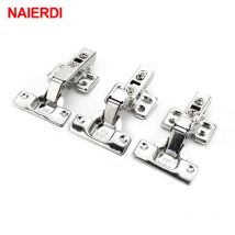 4 Uds NAIERDI serie C bisagra puerta de acero inoxidable bisagras hidráulicas amortiguador Cierre Suave para gabinete herrajes para muebles de cocina