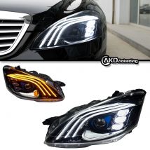 Części samochodowe do reflektorów W221 2006-2012 S300 S400 Maybach Styling LED Światła do jazdy dziennej Podwójny Projektor DRL Akcesoria samochodowe Modyfikowane