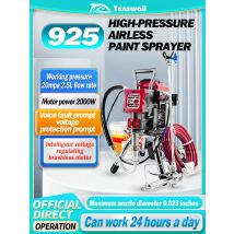 Hochdruck-Airless-Sprühlackiermaschine 925, Leistung 2000 w, Durchflussmenge 2,5 l, tragbar und leicht, mit Sprachfehleraufforderung, geeignet für die Innen- und Außenwandmalerei zu Hause