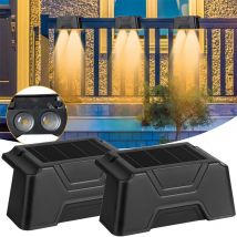 4/8Pcs LED Solar Lichter Outdoor IP65 Wasserdichte Wand Lampen Treppen Atmosphäre Licht für Zaun Garten Flur balkon Dekor