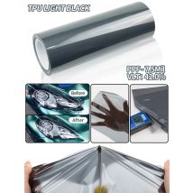 Light Black Self-Healing TPU Lamp Film Car Wrap for Headlights & Tail Lights Durable & Easy-to-Install Auto Sticker