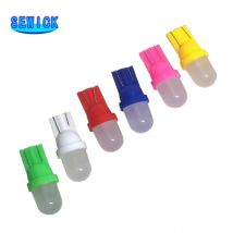 100 piezas 194 T10 # Base de cuña 555 LED F10 con lente esmerilada, máquina de juego de Pinball sin polaridad, CA blanca, 6V, 6,3 V