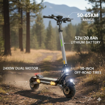 VIPCOO VS6 PRO Electric Scooter 2400W Dual Motor 52V20.8AH Battery for Adult E-Scooter 10 inch off-road tyres Foldable EScooters