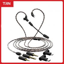 Cavo di aggiornamento per auricolari da gioco TRN RedChain Plus Gramr con microfono staccabile Cavo misto argento rame a quattro core da 3,5 mm 1,2 M/2 M