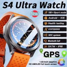 S4 Ultra GPS Sport Smart Uhr Männer Armband AMOLED Bildschirm Bluetooth Anruf NFC Herzfrequenz 5ATM Wasserdichte Outdoor Fitness Uhren